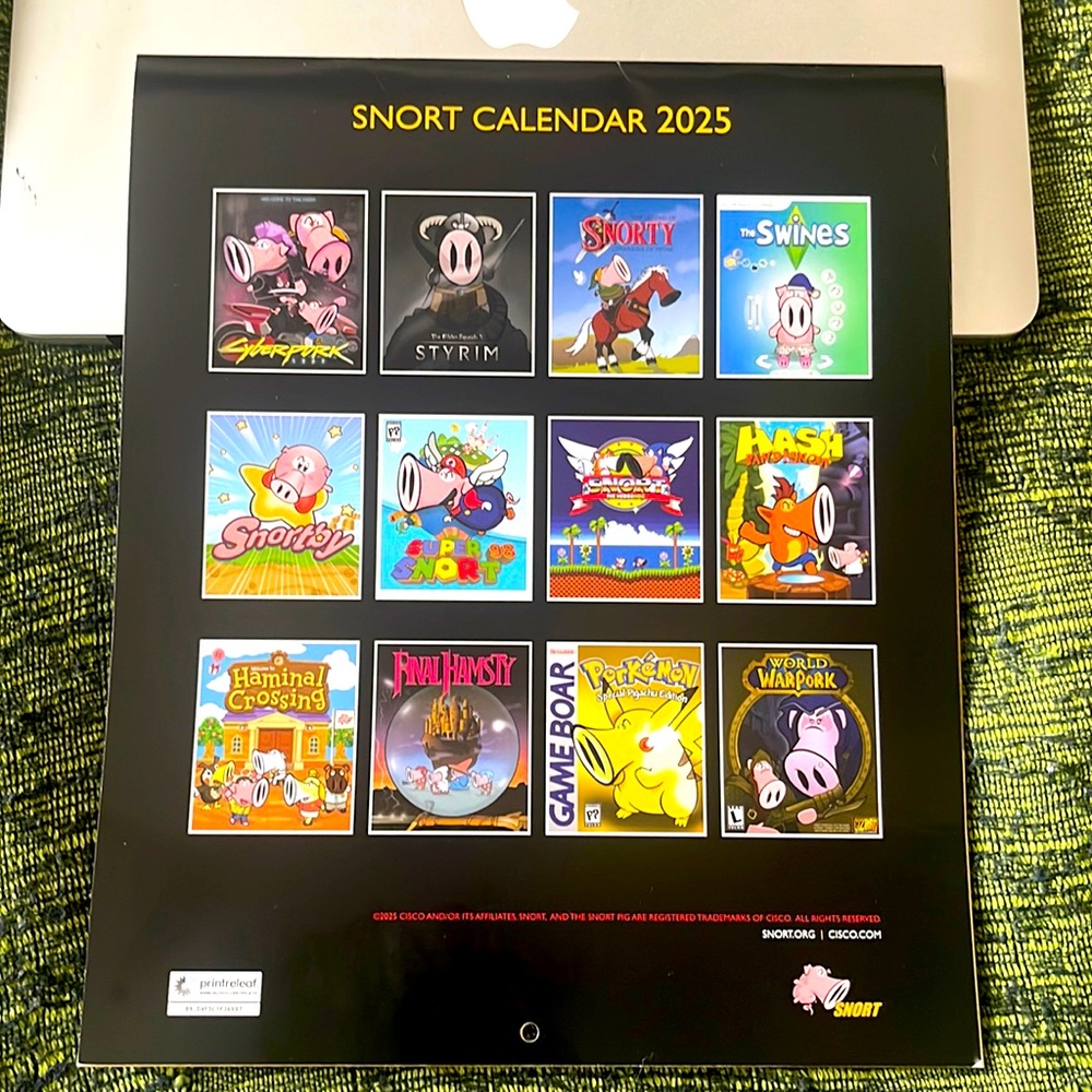 2025 collectible SNORT Calendar